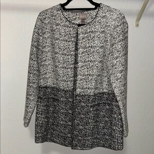 Chico's Black and White Speckled Jacket